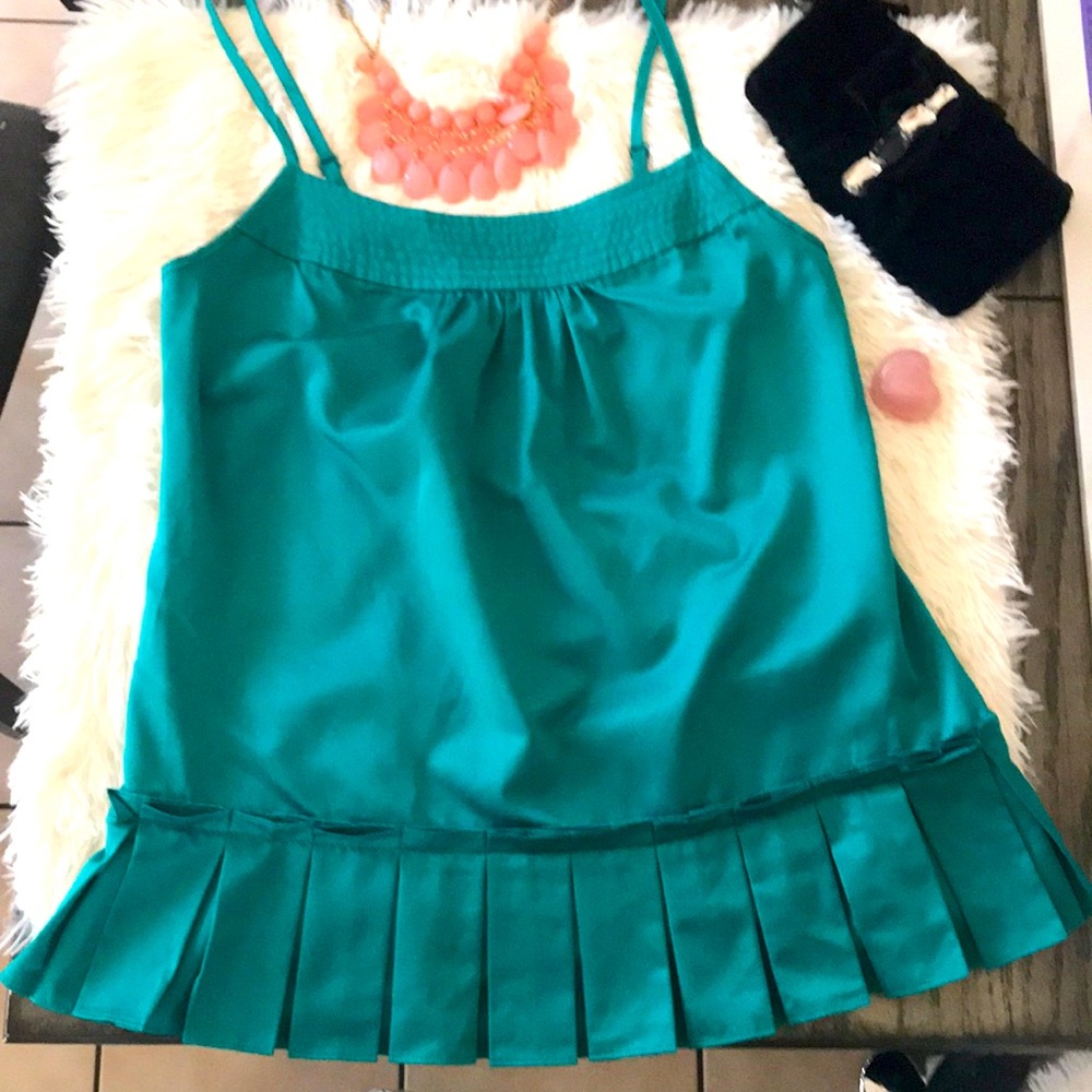 Richard Chai Green Ruffle top size M